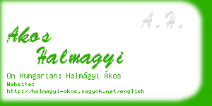 akos halmagyi business card